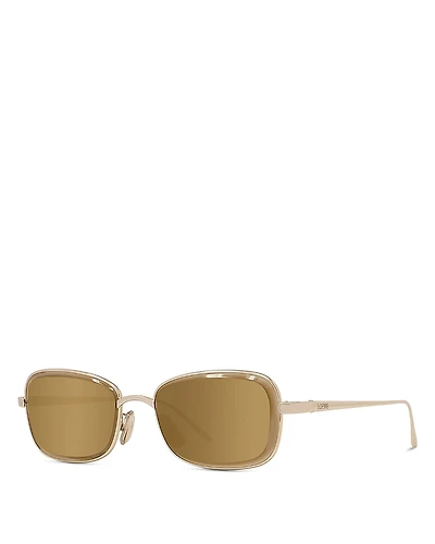 Loewe Metal Anagram Geometric Sunglasses, 54mm
