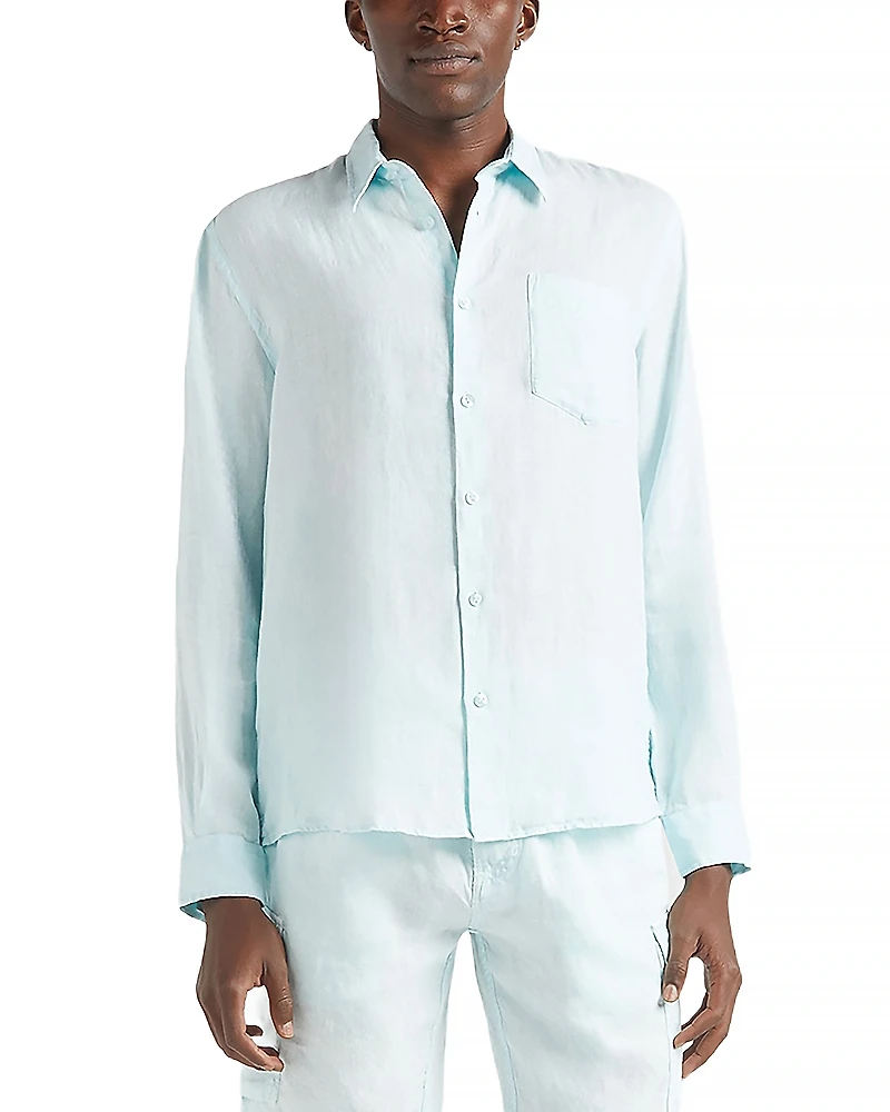 Vilebrequin Linen Solid Classic Fit Shirt