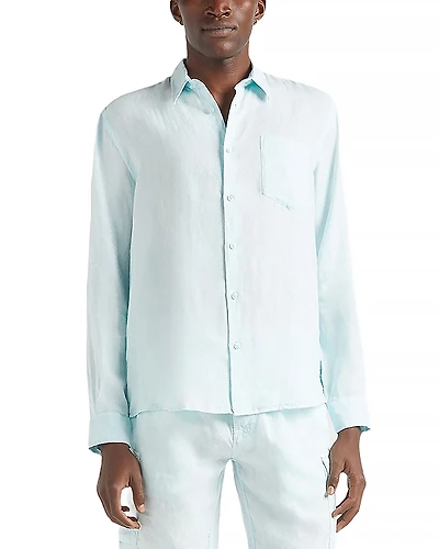 Vilebrequin Linen Solid Classic Fit Shirt