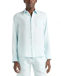 Vilebrequin Linen Solid Classic Fit Shirt