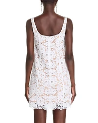 Lace Square Neck Mini Dress