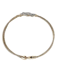 14K Yellow Gold Love Knot Diamond Bracelet