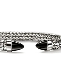 Sterling Silver Spear Black Onyx Cuff Bracelet
