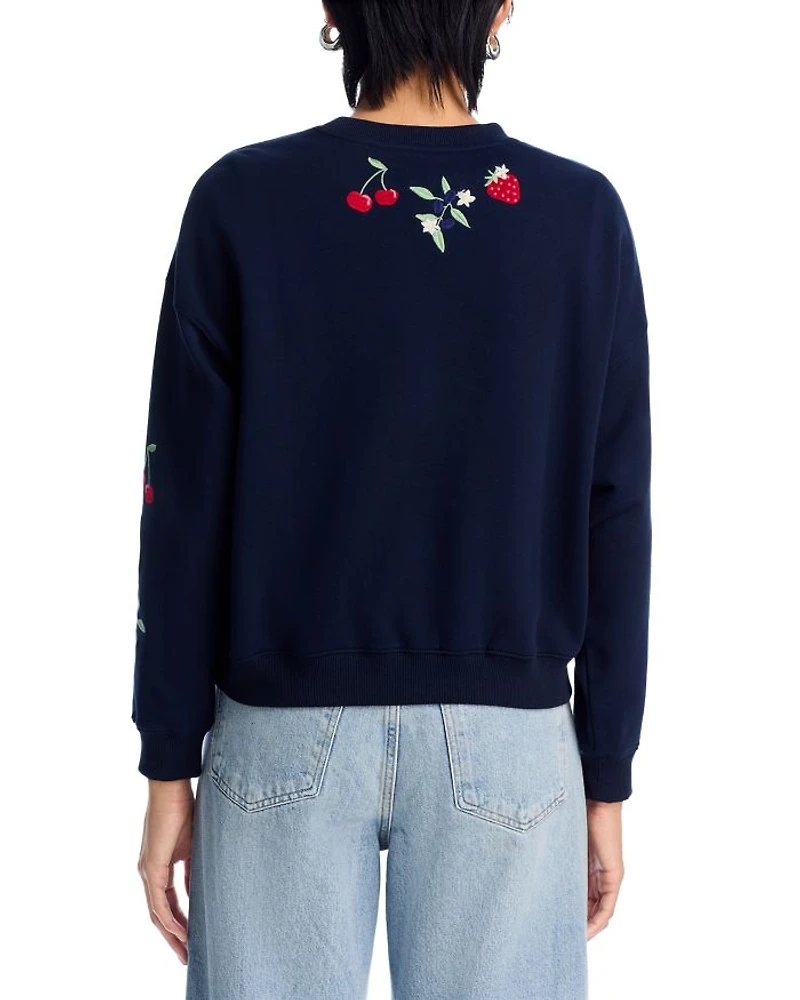 Fruit Embroidered Sweatshirt - Exclusive