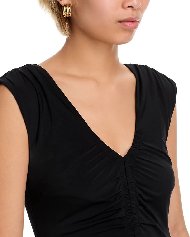 Isabel Ruched Sleeve Dress