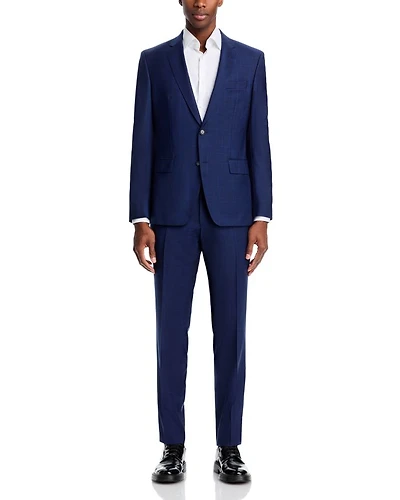 H-Huge Tonal Plaid Slim Fit Suit