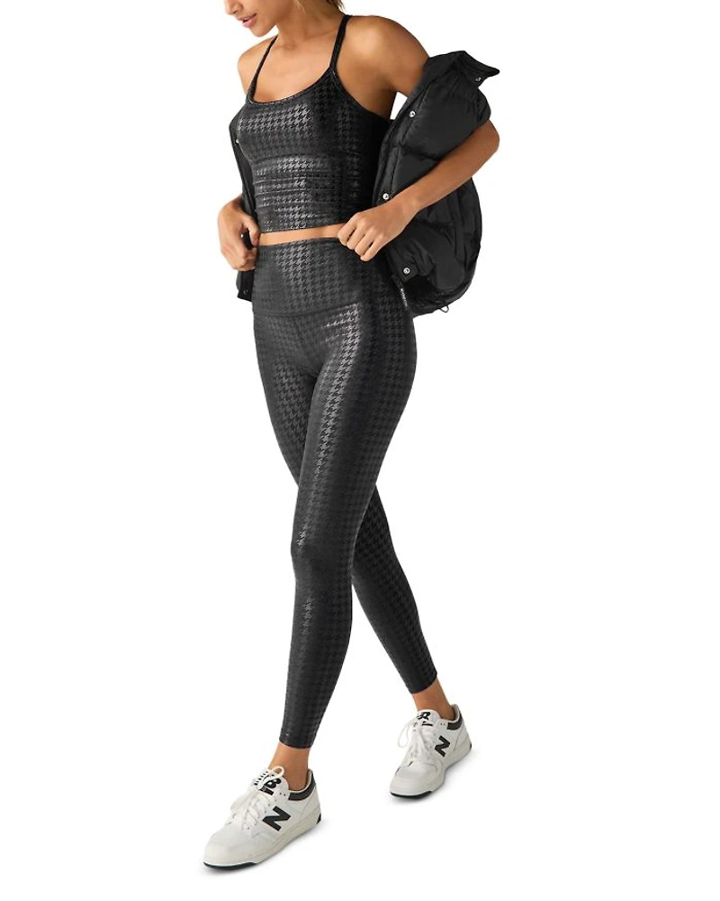 Caught The Midi Leggings Houndstooth