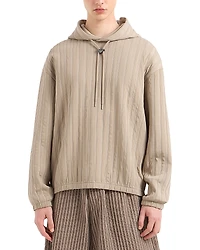 Emporio Armani Striped Hooded Sweatshirt