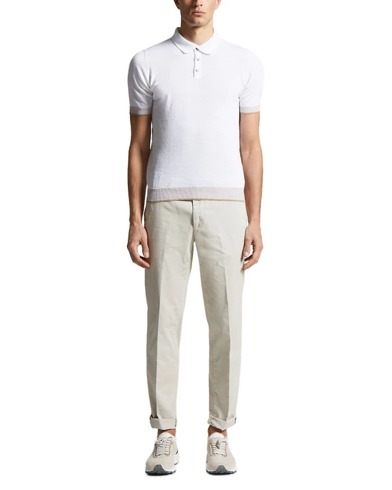 Garment Dyed Trousers Dunes Silver