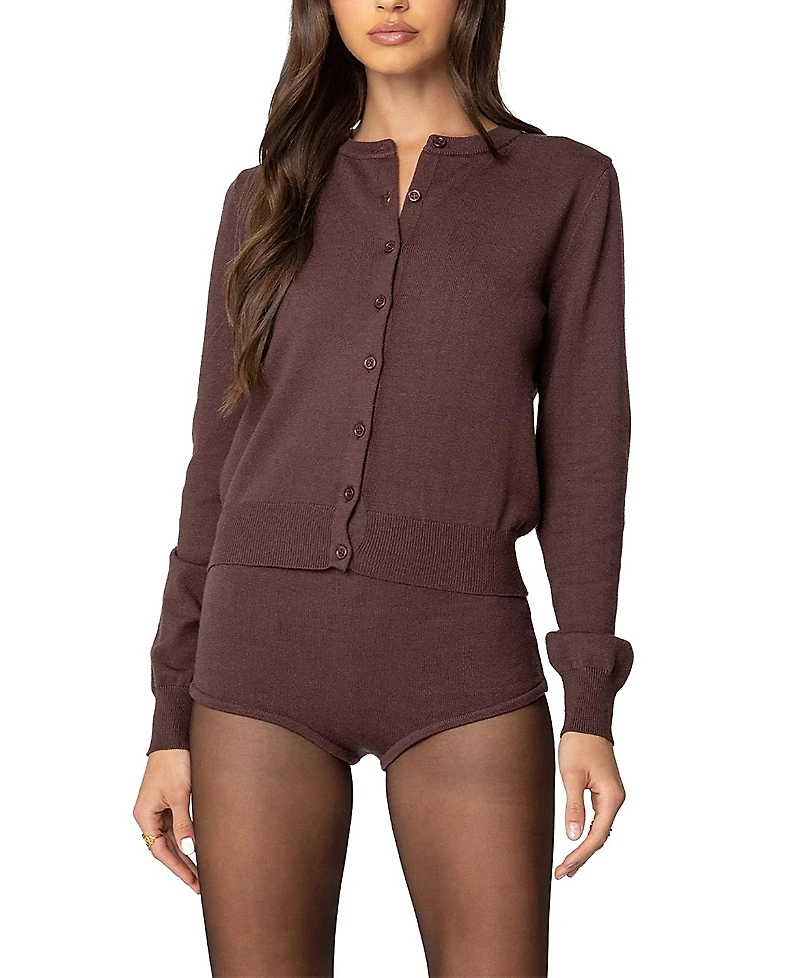Edikted Ashlin Button Up Knit Cardigan