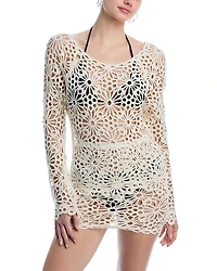 Norma Kamali Crochet Top Swim Cover-Up