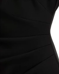 Floral Appliqué Scoop Neck Dress