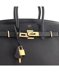 Birkin 30 Handbag Grey Togo with Gold Hardware