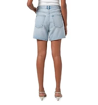 V Waist Mid Rise Denim Shorts Backbeat