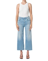 Lyra High Rise Wide Leg Crop Jeans Belmont