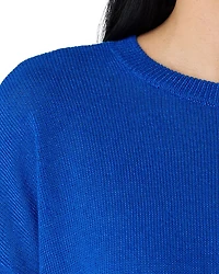 Linen Cotton Cord Crewneck Sweater