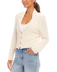 Button Up Blazer Sweater