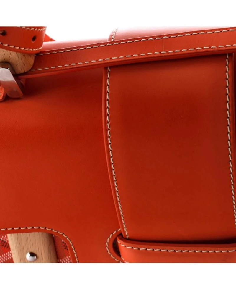 MM Saigon Top Handle Bag Coated Canvas with Leather