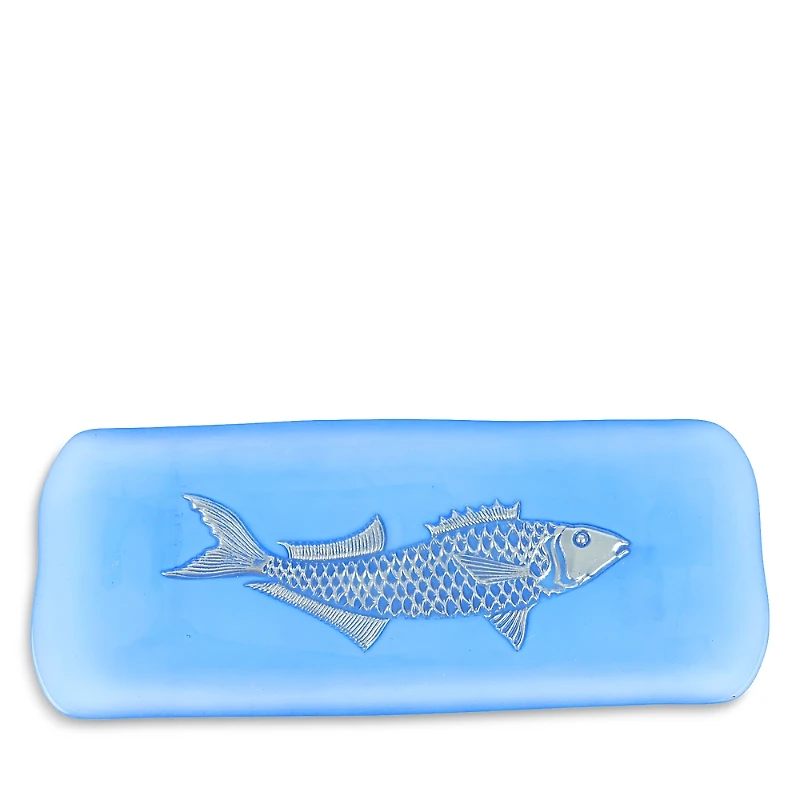 Vietri Isola Glass Small Fish Rectangular Tray