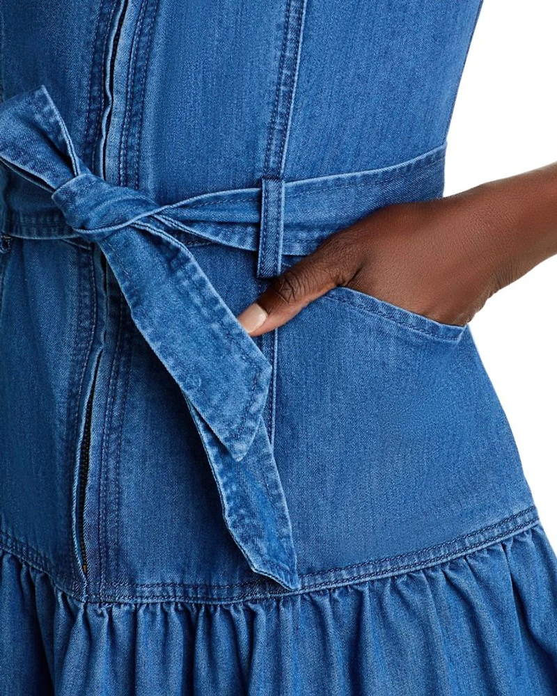 Denim Tiered Dress - Exclusive