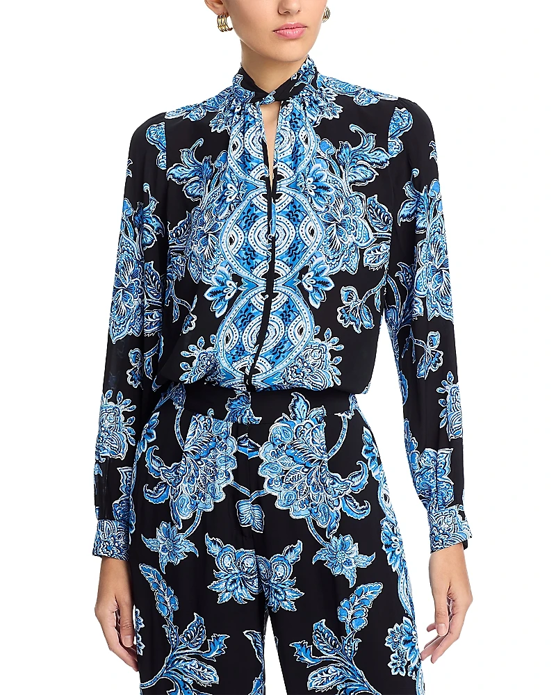 Elie Tahari The Skylar Printed Blouse