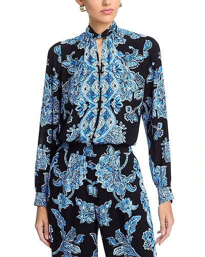 Elie Tahari The Skylar Printed Blouse