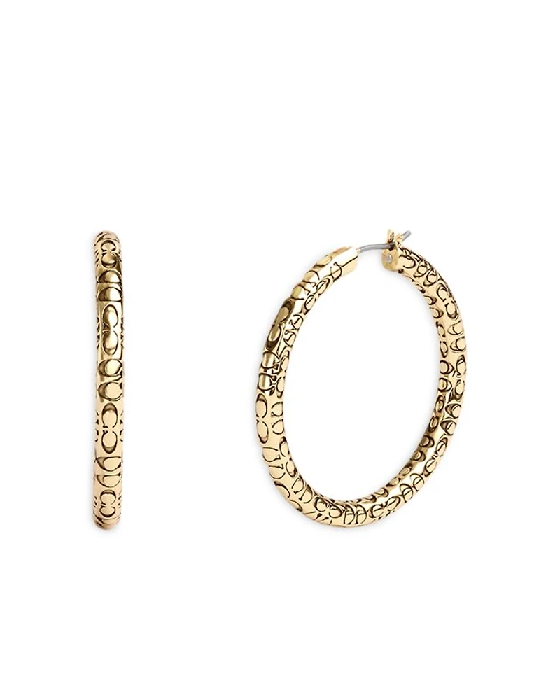 Signature Quilted Hoop Earrings