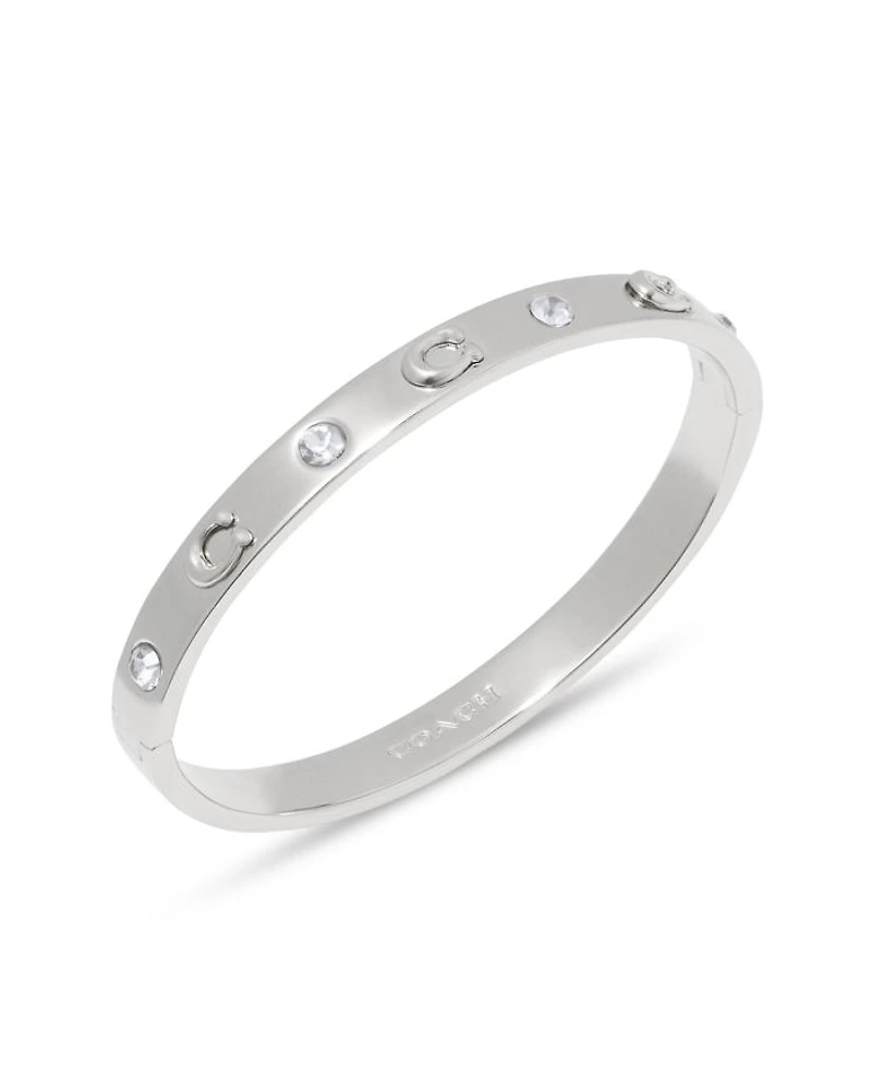 Signature Stone Sculpted C Bangle Bracelet