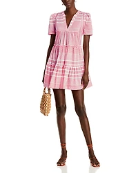 Aqua V Neck Mini Dress - Exclusive