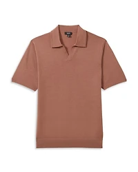 Duchie Short Sleeve Open Collar Merino Wool Polo