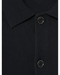 Saint Long Sleeve Fine Rib Button Up Cardigan