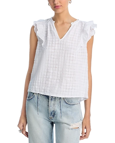 Velvet by Graham & Spencer Eva Sleeveless Ruffle Blouse