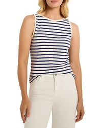 Striped Boat Neck Tank Top
