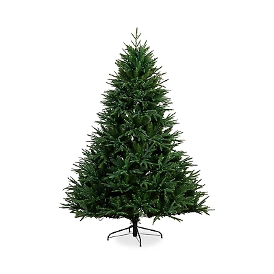 Nearly Natural 6' Pre Lit Artificial Edmonton Fir Light Show Memory Shape Christmas Tree with Instant Connect Technology and 300 Color Changing Led Lights