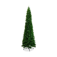 15' Artificial Slim Green Mountain Pine Christmas Tree with 1900 Warm White LED Lights and 5460 Branches