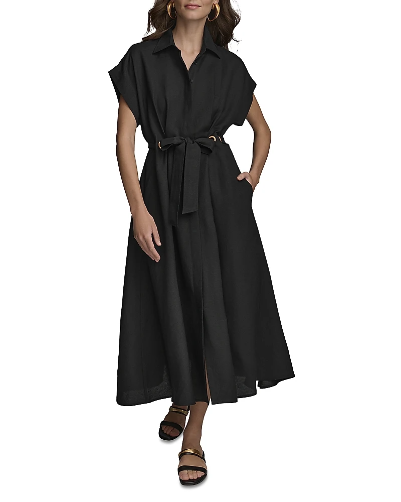 Donna Karan Belted Midi Dress