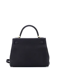 Kelly Handbag Black Togo with Gold Hardware