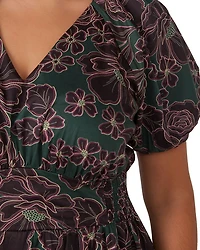 Wildflower Raglan Sleeve Midi Dress