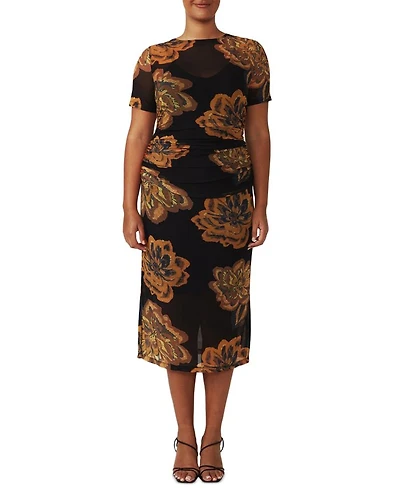 Glow Horizon Mesh Midi Dress