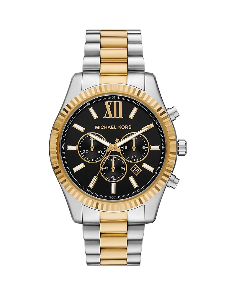 Michael Kors Lexington Chronograph Two-Tone Stainless Steel Watch, 44mm