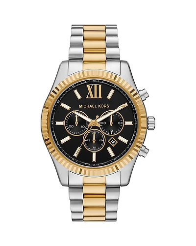 Michael Kors Lexington Chronograph Two-Tone Stainless Steel Watch, 44mm
