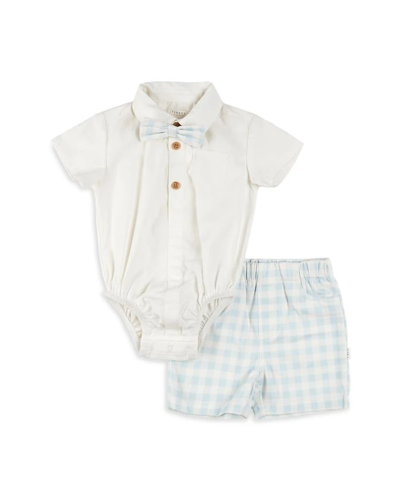 Boys' Poplin Shirt & Checkered Shorts - Baby