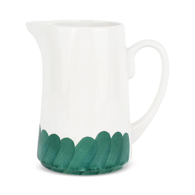 Vietri Lisbon Green Brushstroke Pitcher