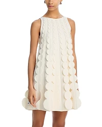 Oscar de la Renta Sleeveless 3D Circle Trapeze Dress