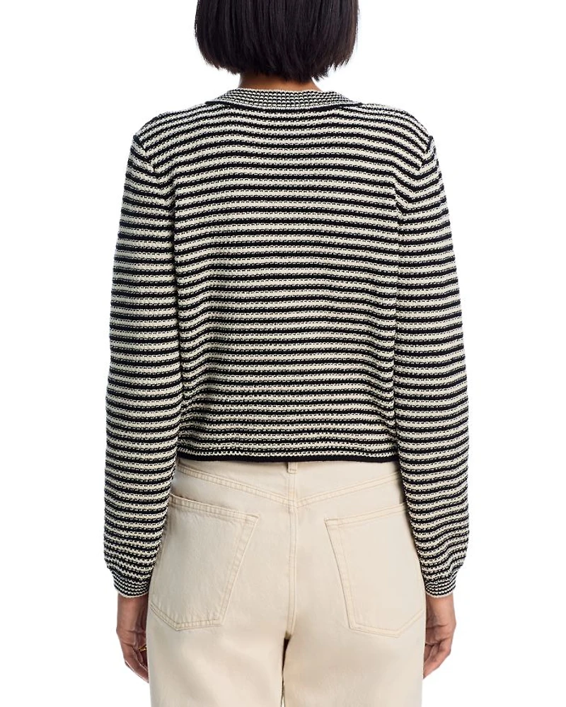 The Court Crewneck Cardigan Sweater