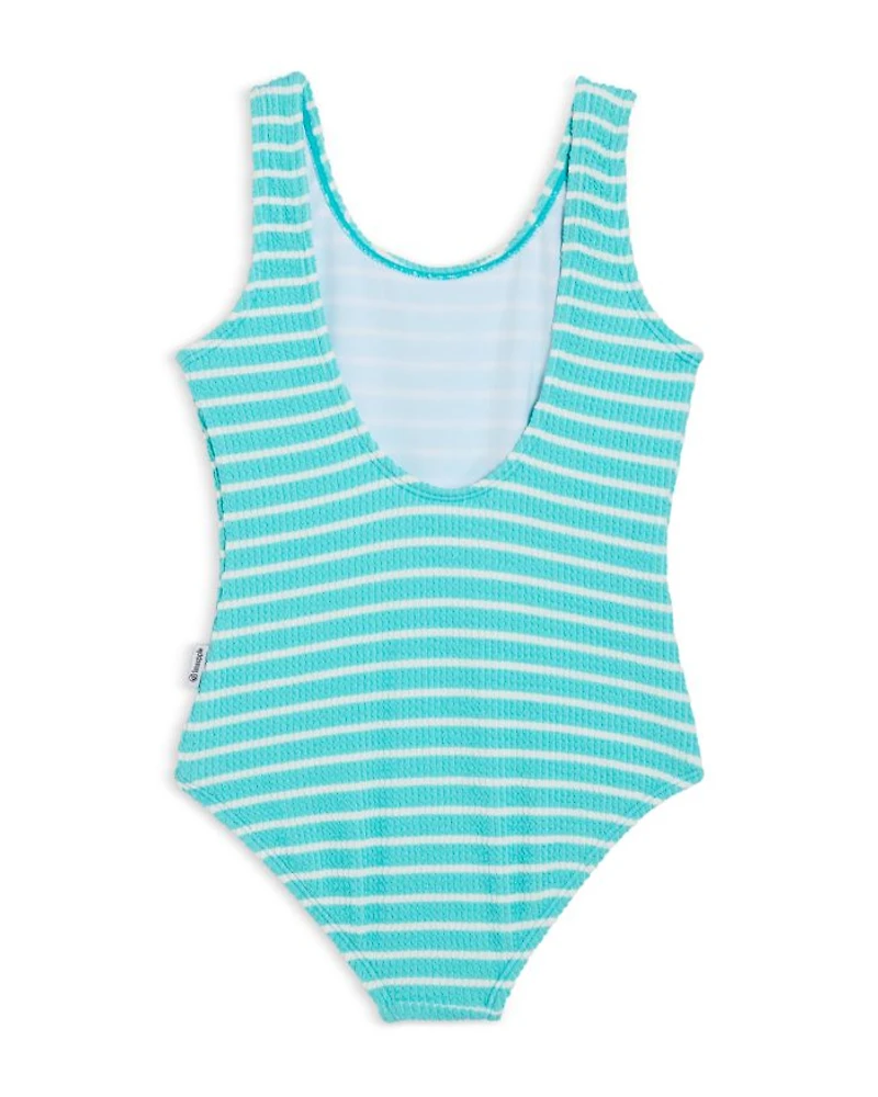 Girls' Crinkle One Piece Swimsuit - Little Kid
