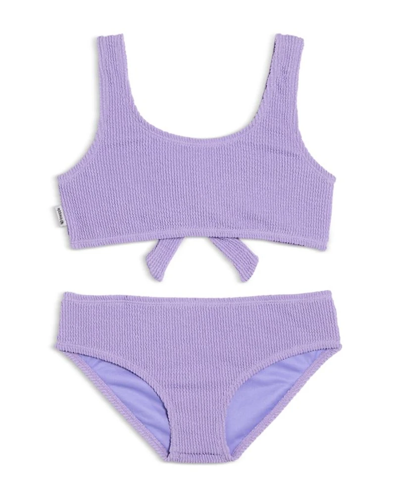 Girls' Crinkle Self Tie Two Piece Swimsuit - Big Kid
