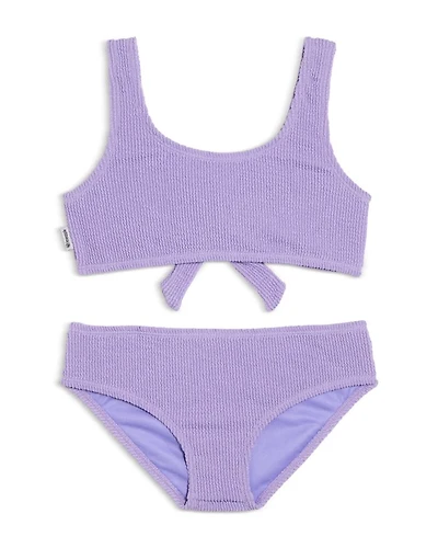Girls' Crinkle Self Tie Two Piece Swimsuit - Big Kid