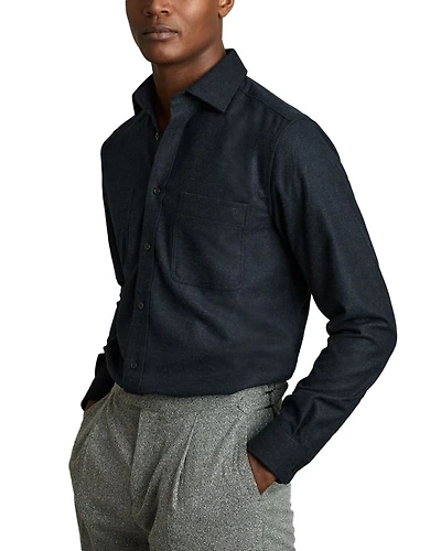 Crawford Long Sleeve Button Up Twin Pocket Overshirt