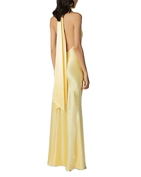 Penelope Satin Halter Neck Gown